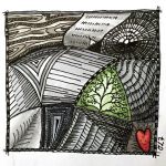 Doodle für meine Frau (Fineliner 0,2mm, Bleistift und Copics grau und beige)