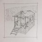 Doodle "Schäferhütte" (Fineliner 0,05mm)