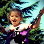 Sophie beim Trampolinspringen