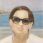 Meine Frau; Pastell auf Pastelmal