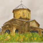 Shenako Kirche, Georgien; Aquarell