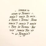 "Tennis"; kurzes Scribble, um die Wartezeit zu verkürzen (Faber PITT Artist Pen C)